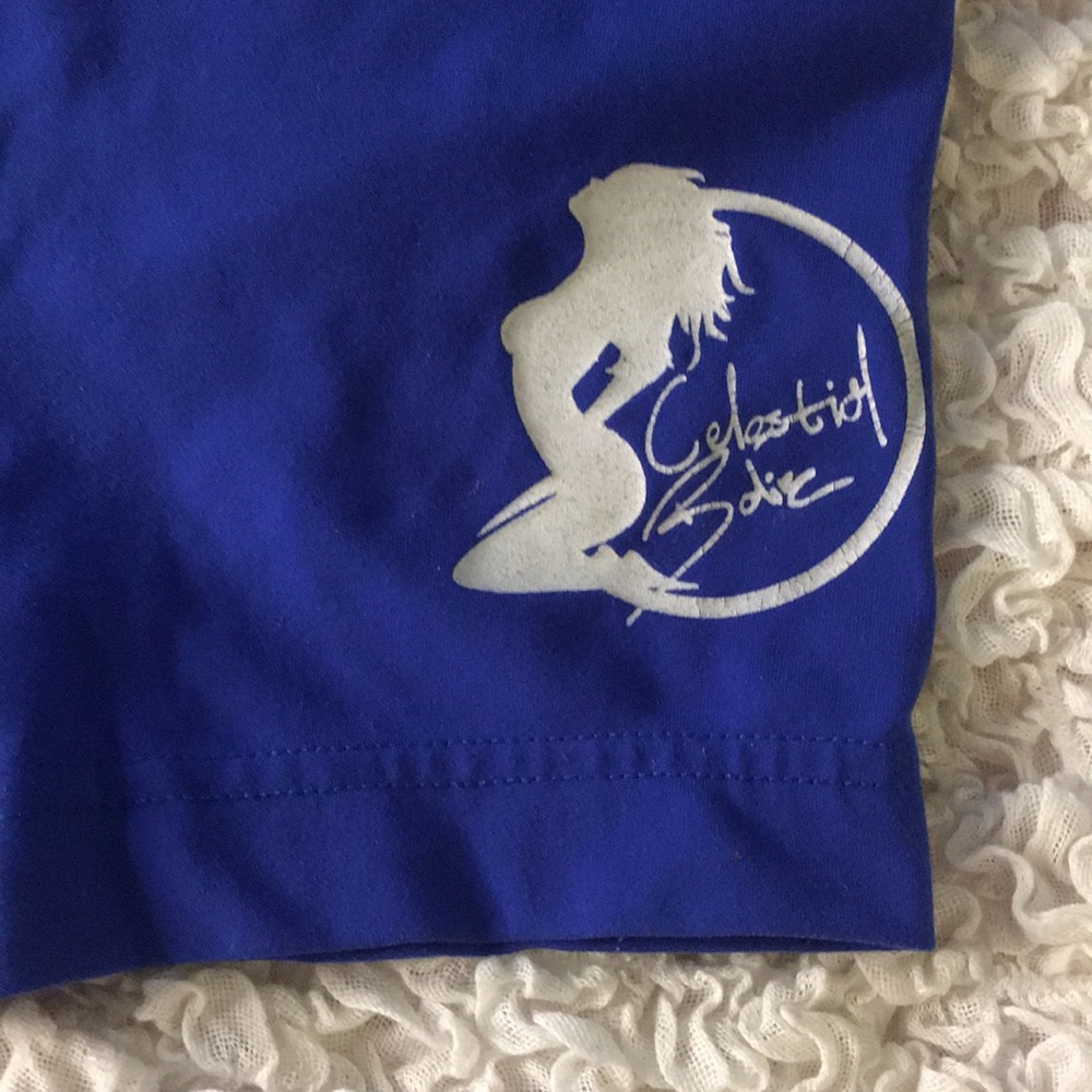 Royal Blue Ruched Bum Shorts - Picture 2 of 6
